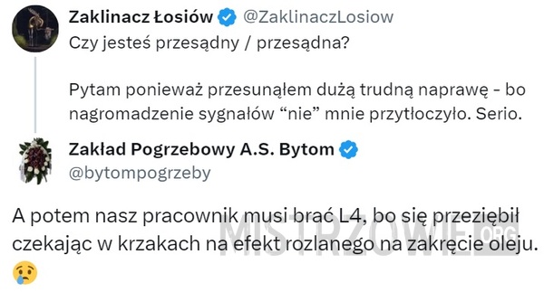 Przesądny / przesądna –  