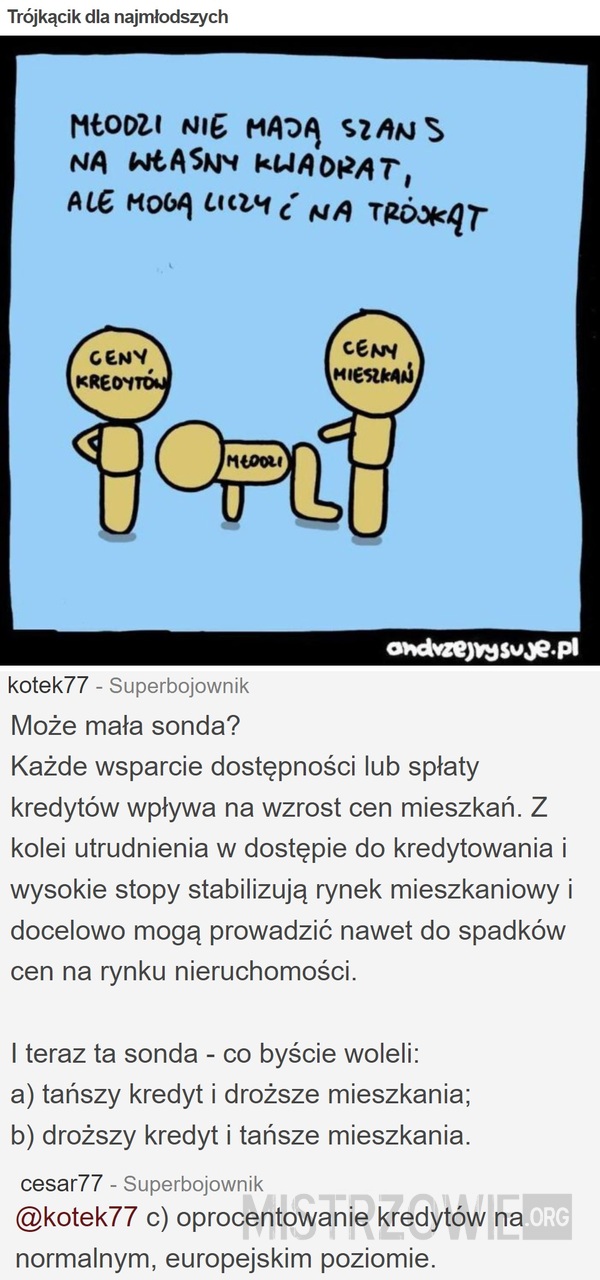 Trójkącik dla najmłodszych –  