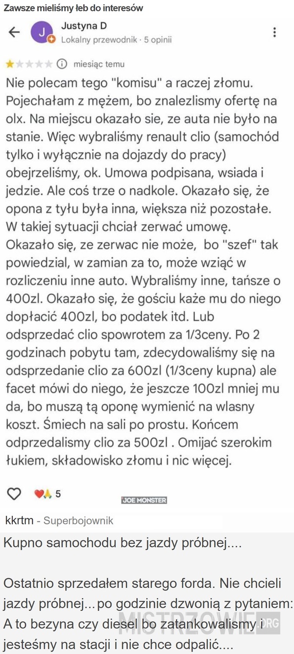 Zawsze mieliśmy łeb do interesów –  