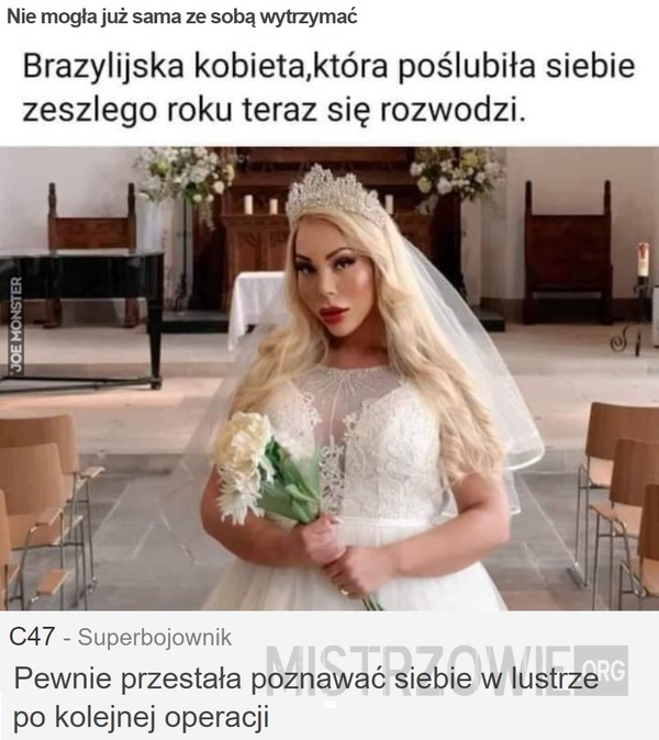 Nie mogła już sama ze sobą wytrzymać –  