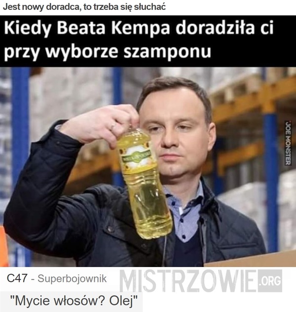 Jest nowy doradca, to trzeba się słuchać –  