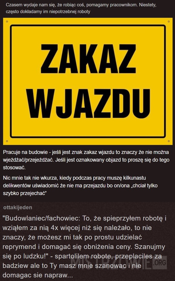 Zakaz wjazdu –  