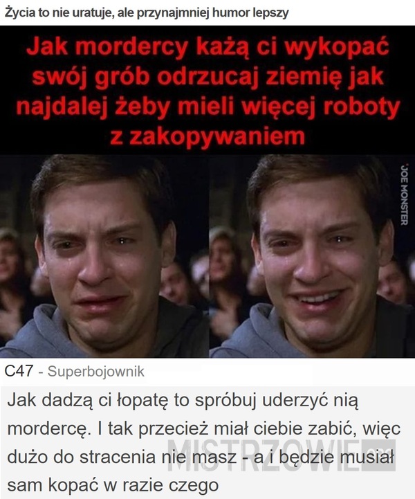 Życia to nie uratuje, ale przynajmniej humor lepszy –  