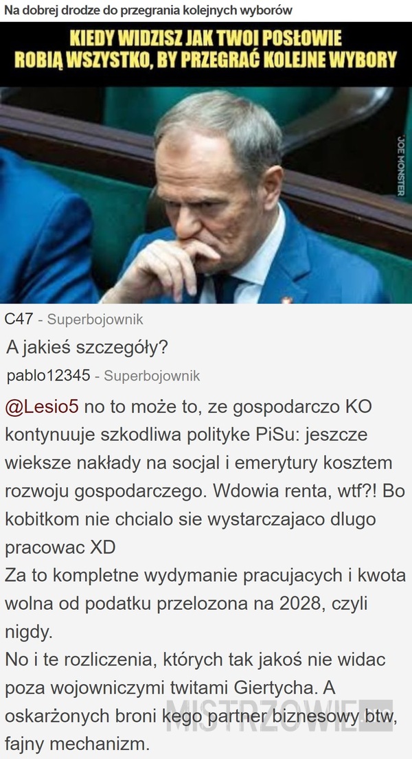 Na dobrej drodze do przegrania kolejnych wyborów –  