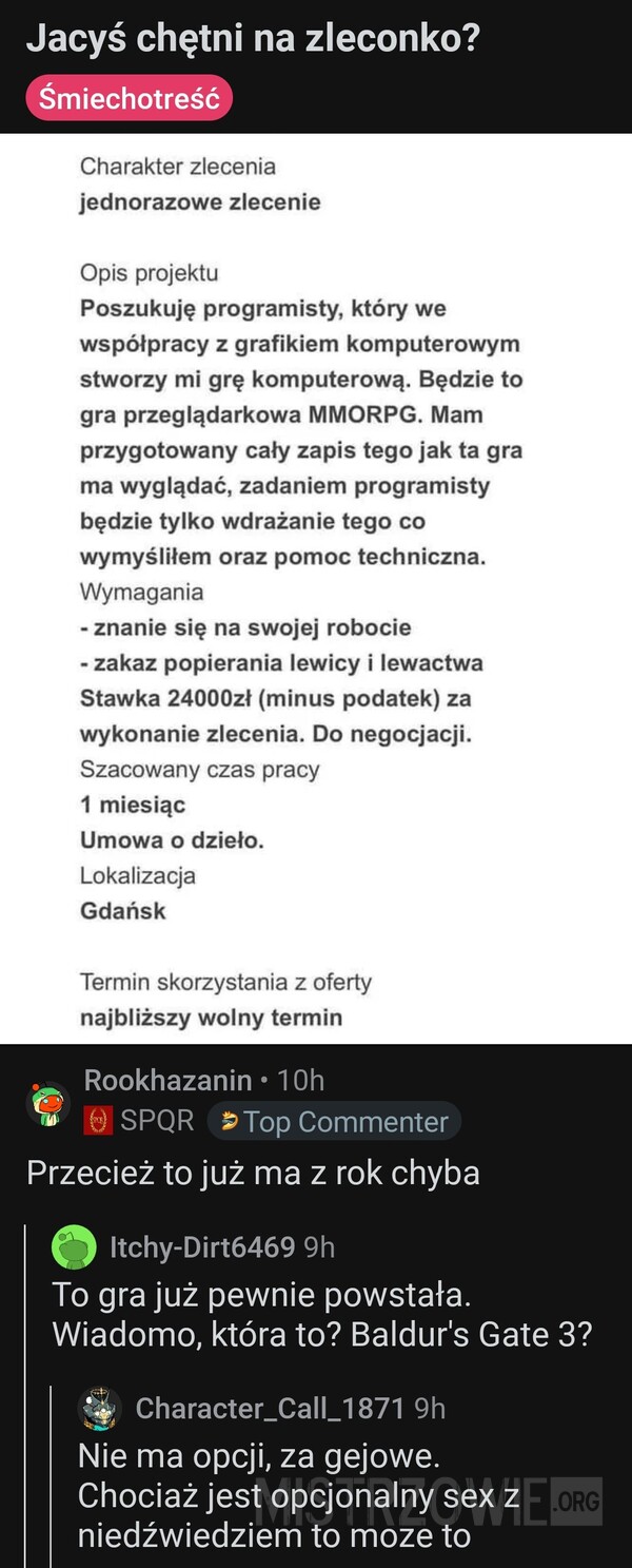 Jacyś chętni na zleconko? –  