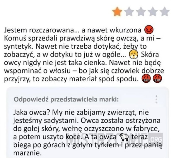 Skóra owcza –  