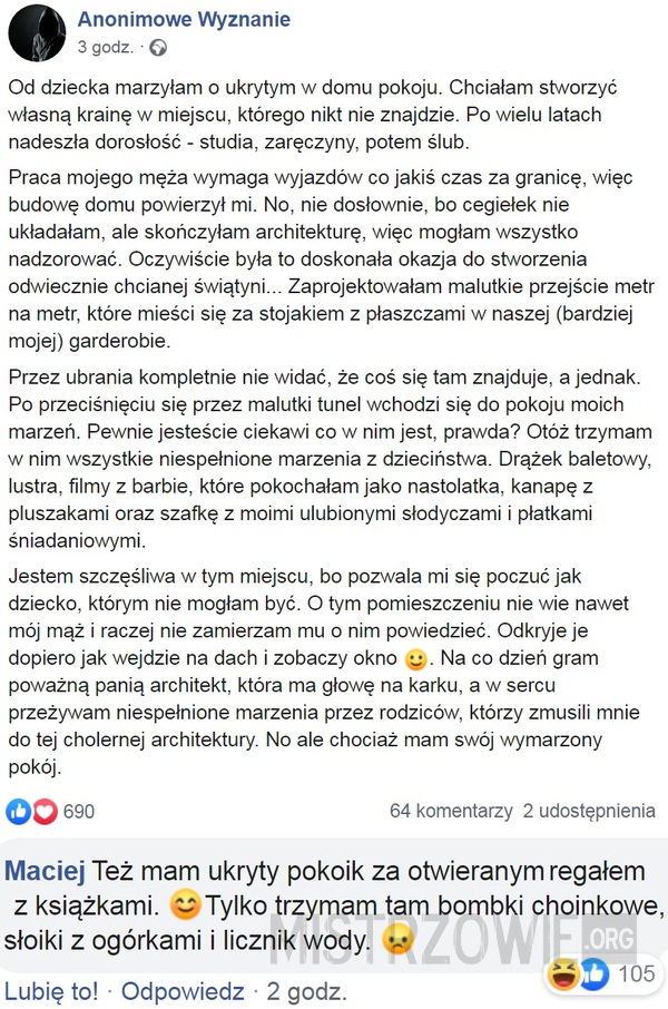 Od dziecka marzyłam o... –  