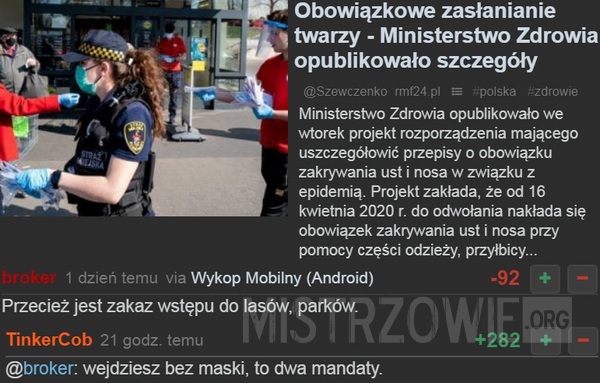 Obowiązkowe zasłanianie twarzy –  