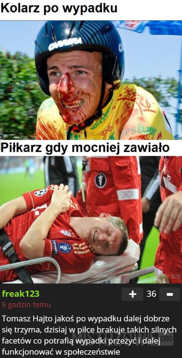 Kolarz vs. Piłkarz –  