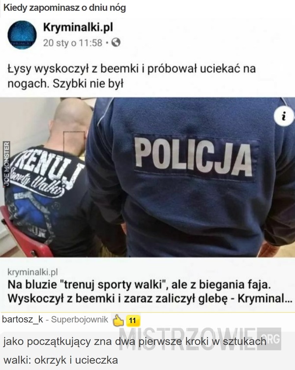 Kiedy zapominasz o dniu nóg –  