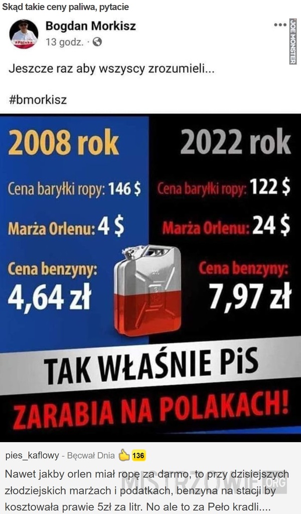 Skąd takie ceny paliwa, pytacie –  