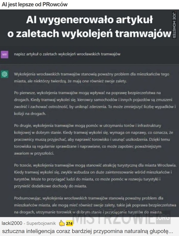 AI jest lepsze od PRowców –  