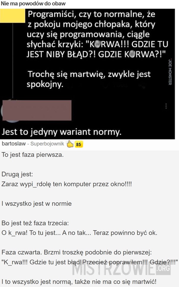 Nie ma powodów do obaw –  