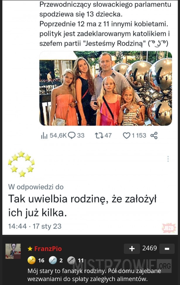 Mój stary dba o rodzinę –  