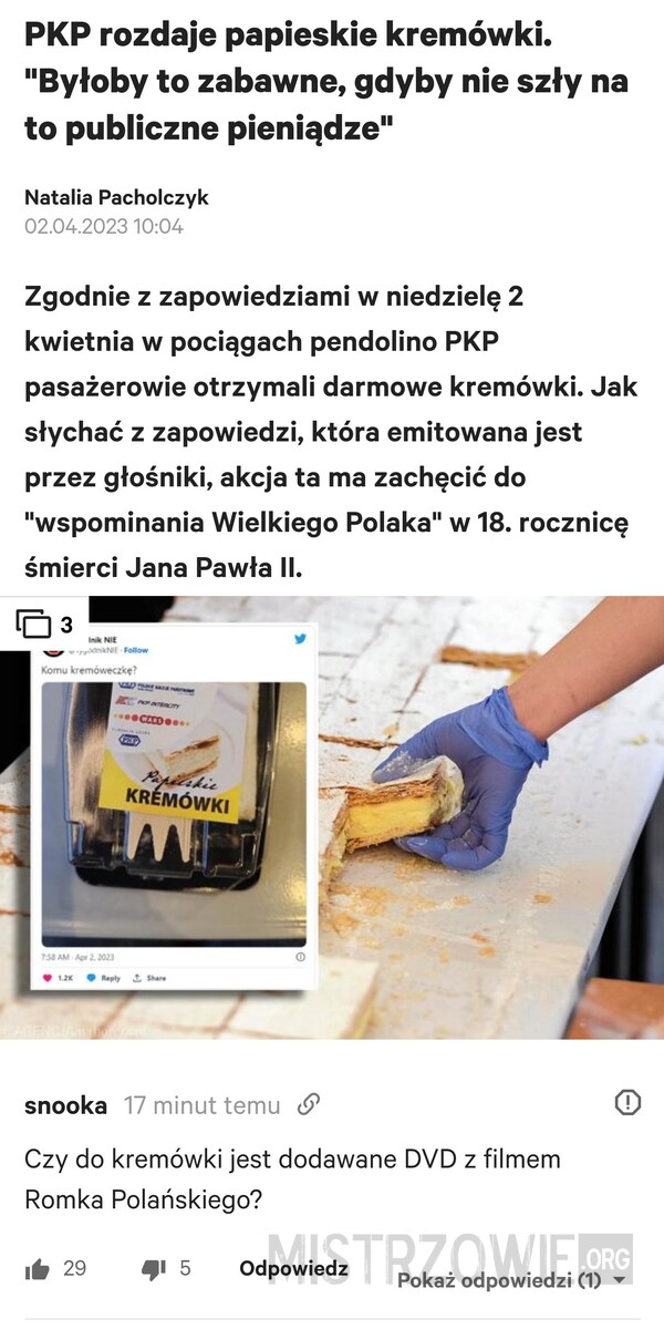 Papieskie kremówki –  