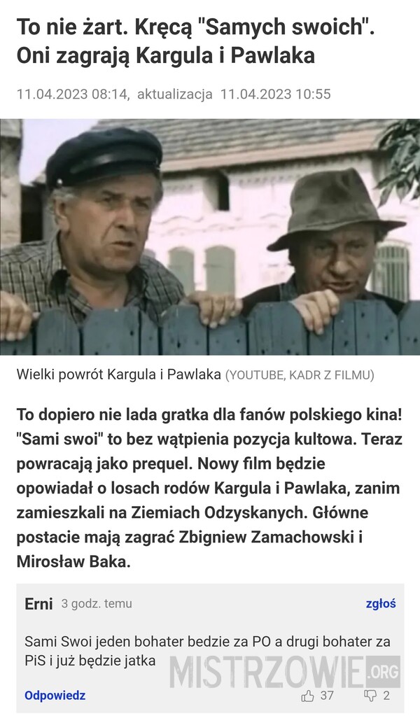 Powrót &quot;Samych swoich&quot; –  