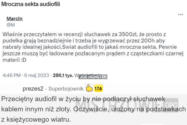 Mroczna sekta audiofili –  