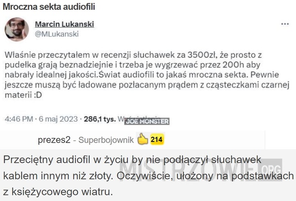 Mroczna sekta audiofili –  