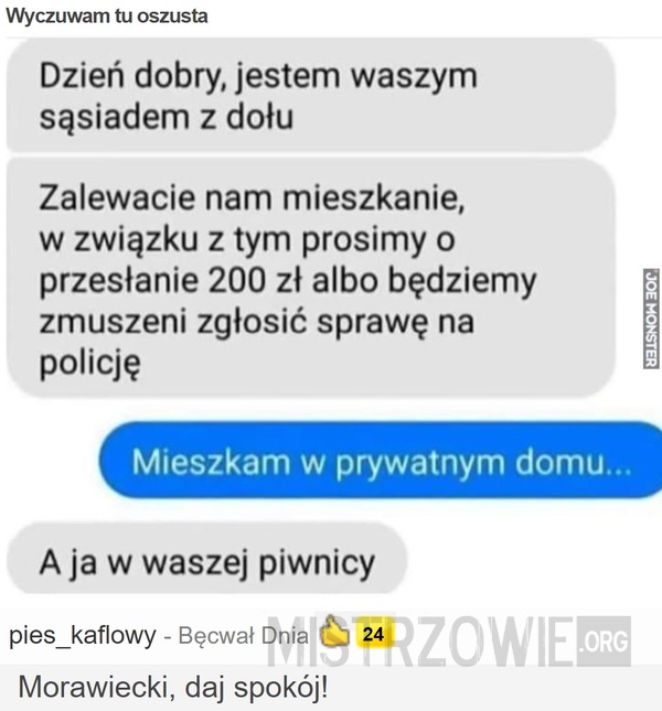 Wyczuwam tu oszusta –  