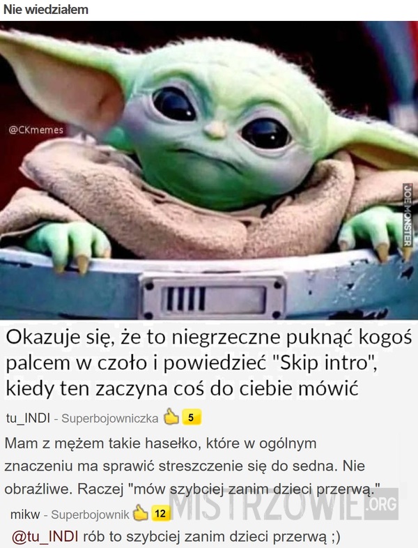 Nie wiedziałem –  