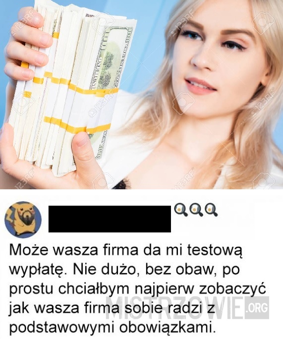 Testowa wypłata –  