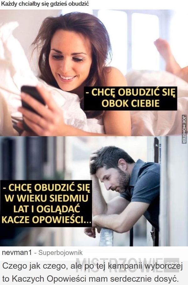 Każdy chciałby się gdzieś obudzić –  