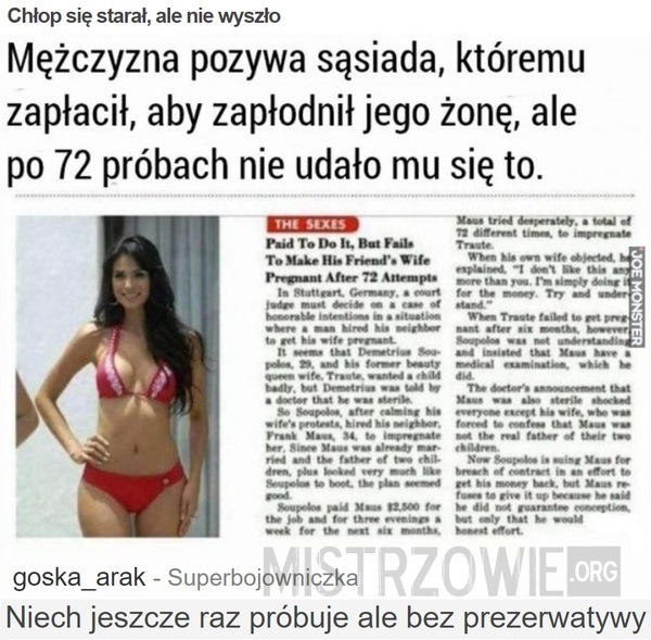 Chłop się starał, ale nie wyszło –  