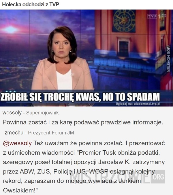 Holecka odchodzi z TVP –  