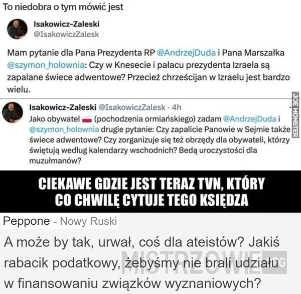 To niedobra o tym mówić jest –  