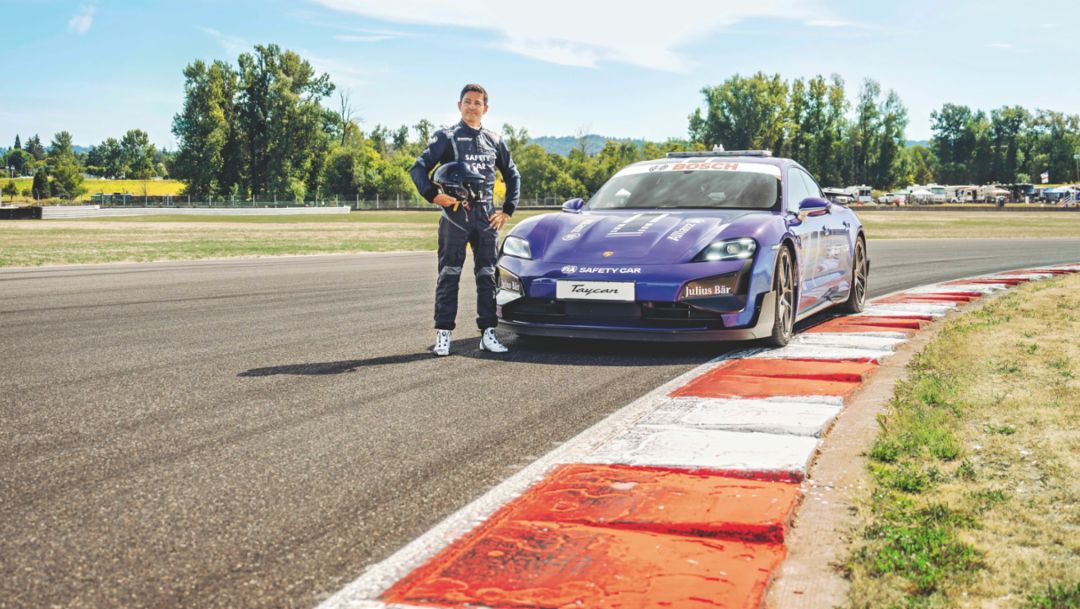 „Ein ganz wunderbarer Dienstwagen“: Safety-Car Taycan Turbo GT