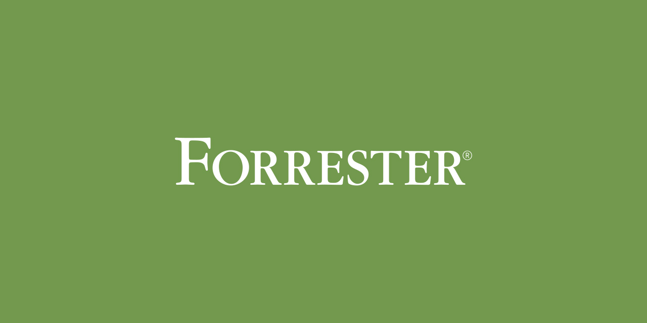 Forrester logo on green background