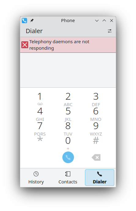 Screenshot of the dialer page