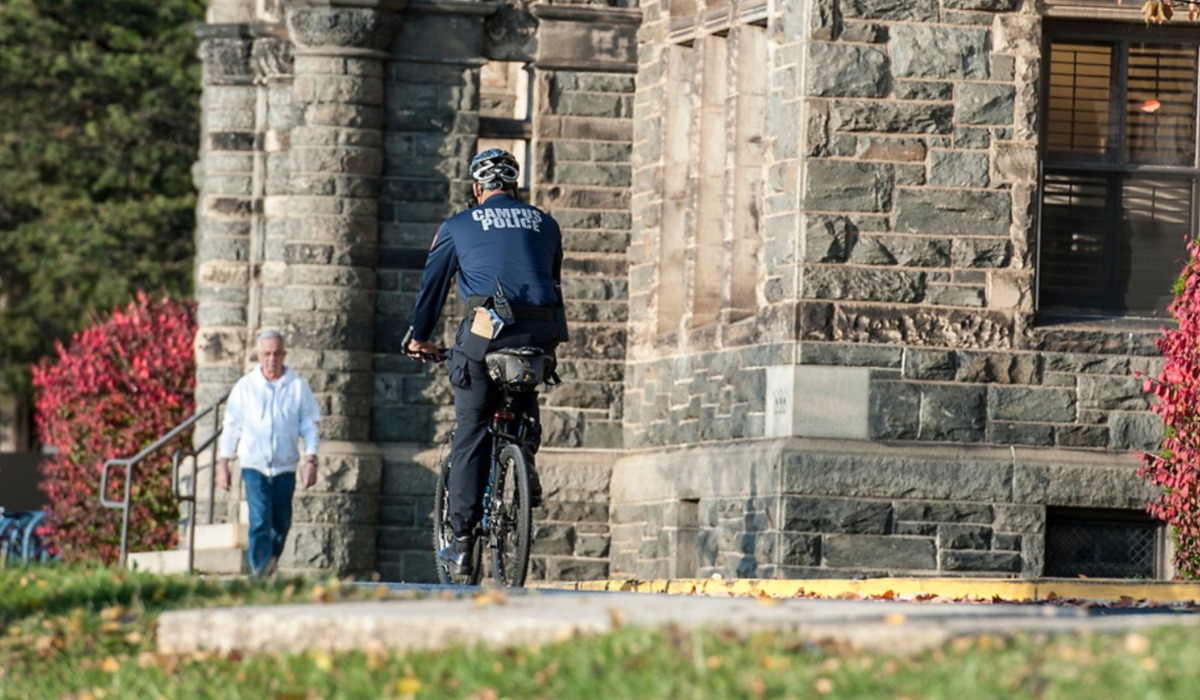 Public Safety officer on a bike