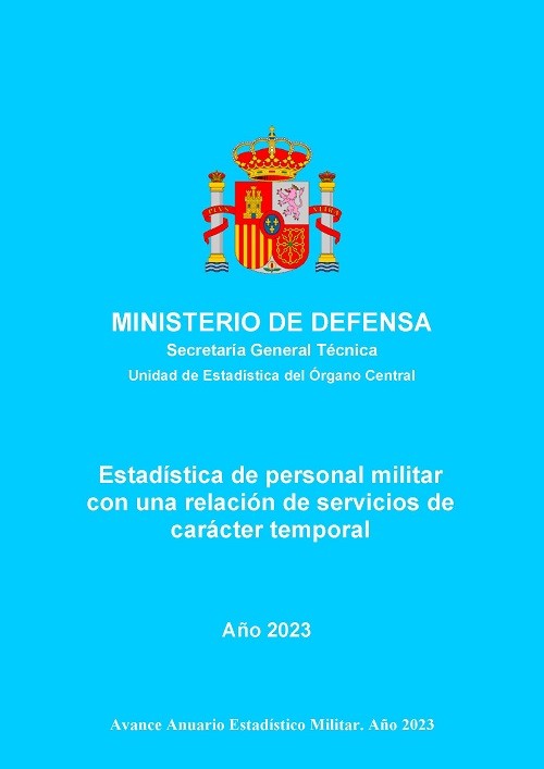 Estadística de personal militar con una relación de servicios de carácter temporal