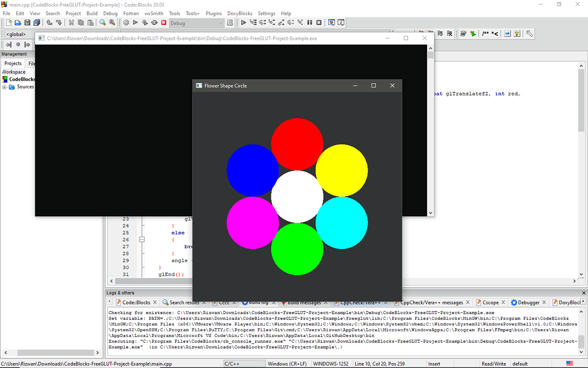 CodeBlocks-FreeGLUT-Project-Example