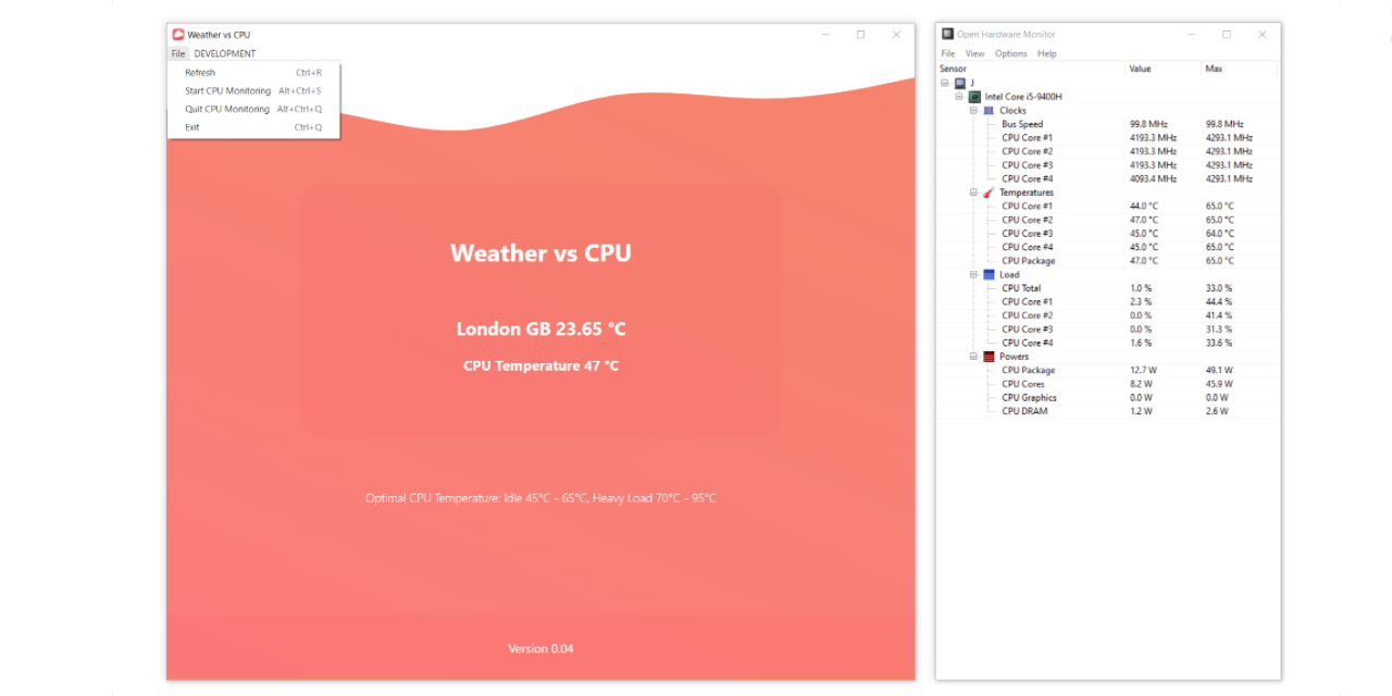 Weather-vs-CPU