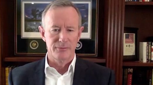 Video frame of Admiral William McRaven, U.S. Navy (Ret.)