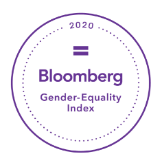 a circle with the word: Bloomberg 2020 Gender Equality Index