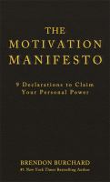 Book cover for "The motivation manifesto".