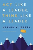 Book cover for "Act like a leader, think like a leader".